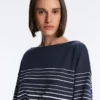 Sweat-shirt à rayures marinières Soft Touch en modal Sweat-shirt à rayures marinières Soft Touch en modal
