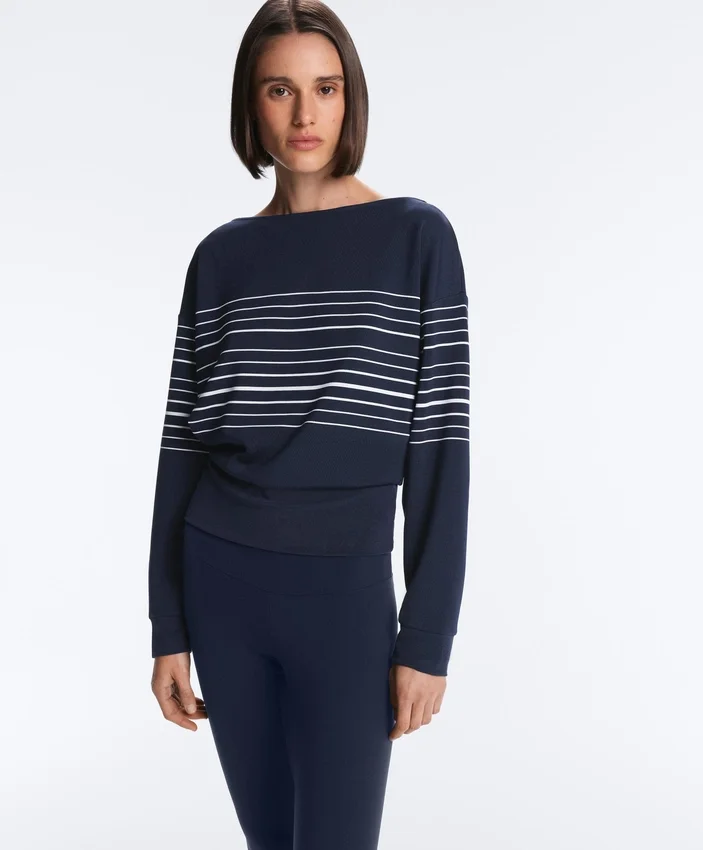 Sweat-shirt à rayures marinières Soft Touch en modal Sweat-shirt à rayures marinières Soft Touch en modal