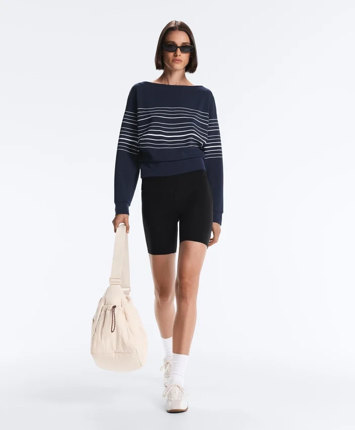 Sweat-shirt à rayures marinières Soft Touch en modal Sweat-shirt à rayures marinières Soft Touch en modal