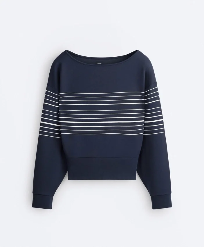Sweat-shirt à rayures marinières Soft Touch en modal Sweat-shirt à rayures marinières Soft Touch en modal