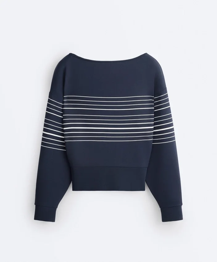 Sweat-shirt à rayures marinières Soft Touch en modal Sweat-shirt à rayures marinières Soft Touch en modal