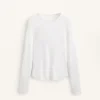 T-shirt ajusté à manches longues en coton et modal T-shirt ajusté à manches longues en coton et modal