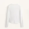 T-shirt ajusté à manches longues en coton et modal T-shirt ajusté à manches longues en coton et modal