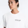 T-shirt ample en mélange de coton avec slogan T-shirt ample en mélange de coton avec slogan