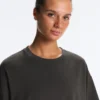 T-shirt ample à manches courtes en coton mélangé