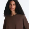 T-shirt ample à manches courtes en coton mélangé T-shirt ample à manches courtes en coton mélangé