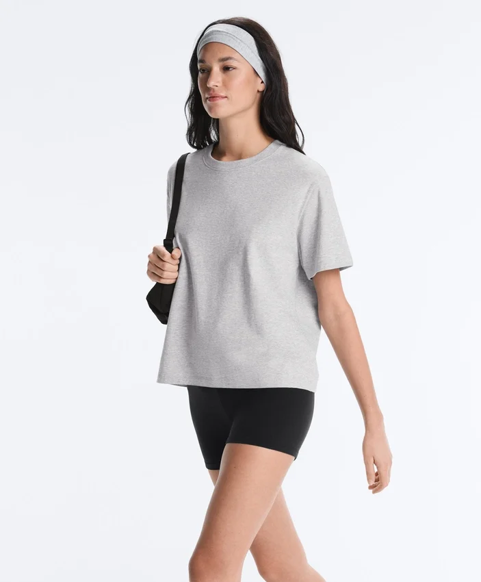 T-shirt ample à manches courtes en coton mélangé T-shirt ample à manches courtes en coton mélangé