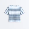 T-shirt ample à manches courtes en coton mélangé T-shirt ample à manches courtes en coton mélangé