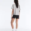 T-shirt ample à manches courtes en coton mélangé T-shirt ample à manches courtes en coton mélangé