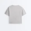T-shirt ample à manches courtes en coton mélangé T-shirt ample à manches courtes en coton mélangé