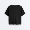 T-shirt ample à manches courtes en coton mélangé T-shirt ample à manches courtes en coton mélangé