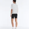 T-shirt ample à manches courtes en coton mélangé à rayures T-shirt ample à manches courtes en coton mélangé à rayures
