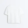T-shirt ample à manches courtes en mélange de coton avec slogan T-shirt ample à manches courtes en mélange de coton avec slogan