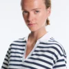 T-shirt ample à manches courtes et col polo en mélange de coton T-shirt ample à manches courtes et col polo en mélange de coton