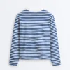 T-shirt ample à manches longues rayé 100 % coton