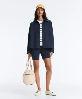 Veste à poches en mélange de coton