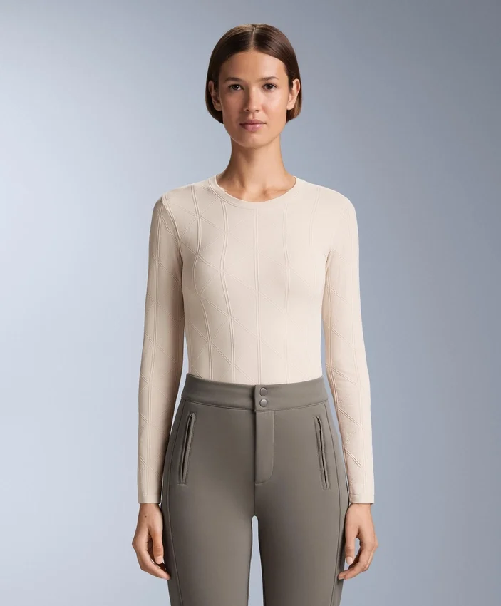T-shirt de base thermique en jacquard sans coutures T-shirt de base thermique en jacquard sans coutures