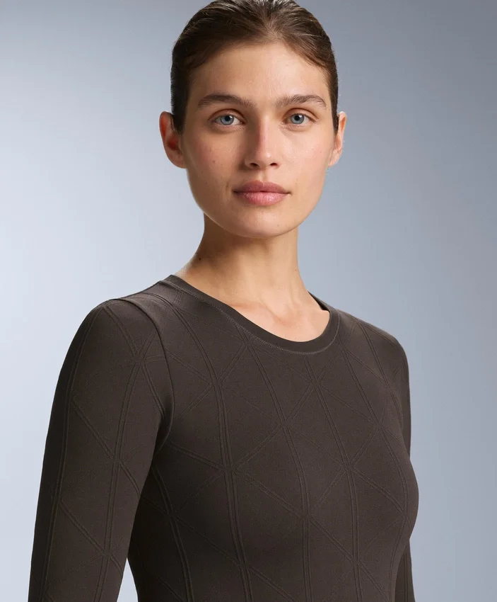 T-shirt de base thermique en jacquard sans coutures T-shirt de base thermique en jacquard sans coutures