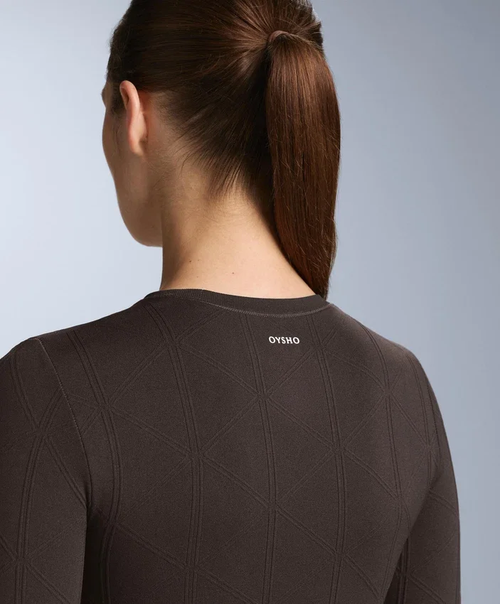 T-shirt de base thermique en jacquard sans coutures T-shirt de base thermique en jacquard sans coutures