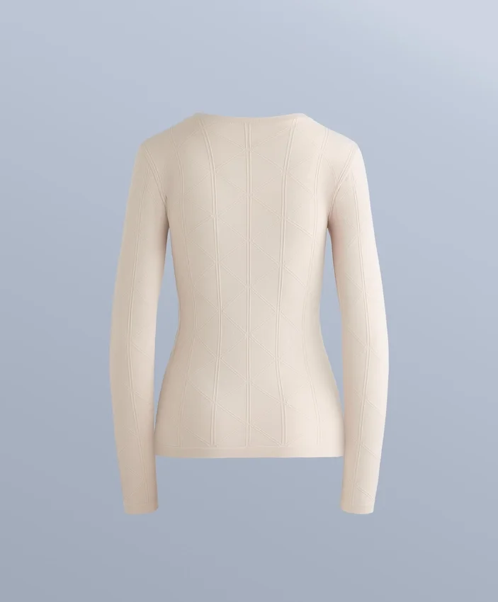 T-shirt de base thermique en jacquard sans coutures T-shirt de base thermique en jacquard sans coutures