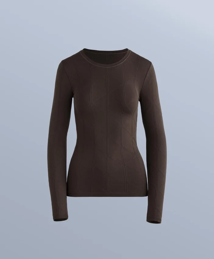 T-shirt de base thermique en jacquard sans coutures T-shirt de base thermique en jacquard sans coutures