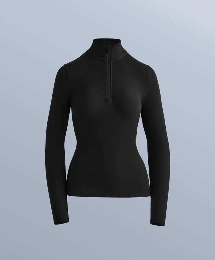 T-shirt de base thermique polaire à demi-zip T-shirt de base thermique polaire à demi-zip