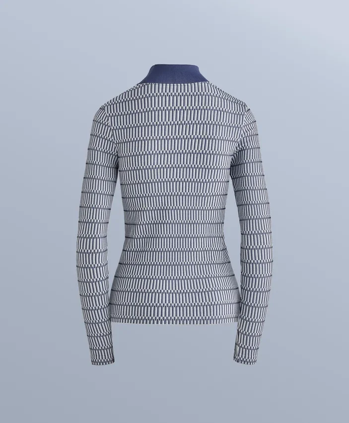 T-shirt de base thermique sans coutures à motifs géométriques T-shirt de base thermique sans coutures à motifs géométriques