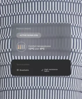 T-shirt de base thermique sans coutures à motifs géométriques