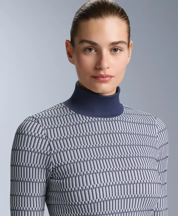 T-shirt de base thermique sans coutures à motifs géométriques T-shirt de base thermique sans coutures à motifs géométriques