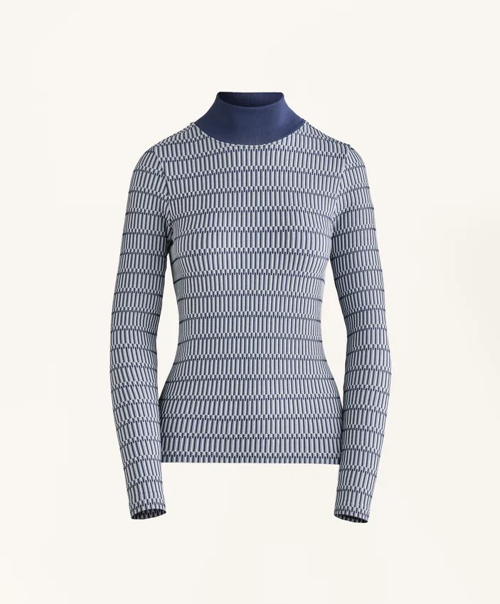 T-shirt de base thermique sans coutures à motifs géométriques T-shirt de base thermique sans coutures à motifs géométriques