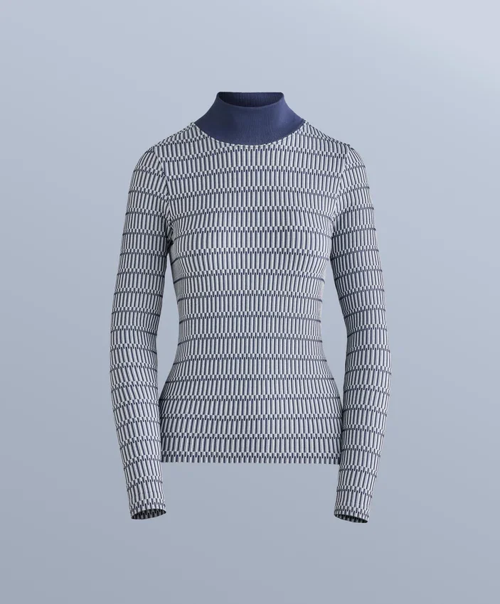 T-shirt de base thermique sans coutures à motifs géométriques T-shirt de base thermique sans coutures à motifs géométriques