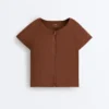 T-shirt à manches courtes avec fermeture éclair