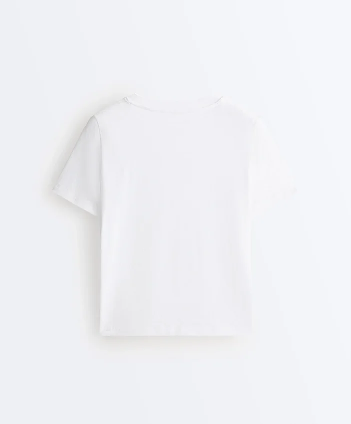 T-shirt à manches courtes en mélange de coton, coupe classique T-shirt à manches courtes en mélange de coton, coupe classique