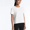 T-shirt à manches courtes en mélange de coton, coupe classique T-shirt à manches courtes en mélange de coton, coupe classique