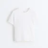 T-shirt à manches courtes en mélange de coton, coupe classique T-shirt à manches courtes en mélange de coton, coupe classique