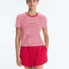 T-shirt à manches courtes en mélange de coton à rayures, coupe classique T-shirt à manches courtes en mélange de coton à rayures, coupe classique