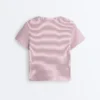 T-shirt à manches courtes en mélange de coton à rayures, coupe classique T-shirt à manches courtes en mélange de coton à rayures, coupe classique