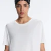 T-shirt à manches courtes en mélange de modal avec ourlet arrondi dans le dos T-shirt à manches courtes en mélange de modal avec ourlet arrondi dans le dos