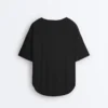 T-shirt à manches courtes en mélange de modal avec ourlet arrondi dans le dos T-shirt à manches courtes en mélange de modal avec ourlet arrondi dans le dos