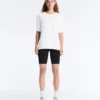 T-shirt à manches courtes et coupe longue en mélange de coton T-shirt à manches courtes et coupe longue en mélange de coton