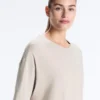 T-shirt à manches courtes et coupe longue en mélange de coton T-shirt à manches courtes et coupe longue en mélange de coton