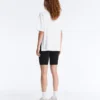 T-shirt à manches courtes et coupe longue en mélange de coton T-shirt à manches courtes et coupe longue en mélange de coton