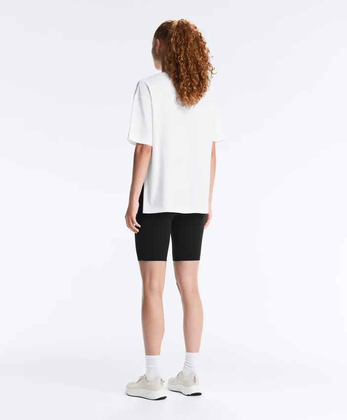 T-shirt à manches courtes et coupe longue en mélange de coton T-shirt à manches courtes et coupe longue en mélange de coton