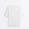 T-shirt à manches courtes et coupe longue en mélange de coton T-shirt à manches courtes et coupe longue en mélange de coton