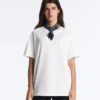 T-shirt oversize à manches courtes en mélange de coton T-shirt oversize à manches courtes en mélange de coton
