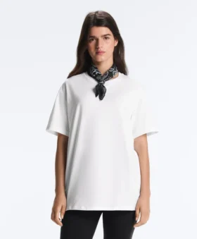 T-shirt oversize à manches courtes en mélange de coton