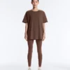 T-shirt oversize à manches courtes en mélange de coton T-shirt oversize à manches courtes en mélange de coton
