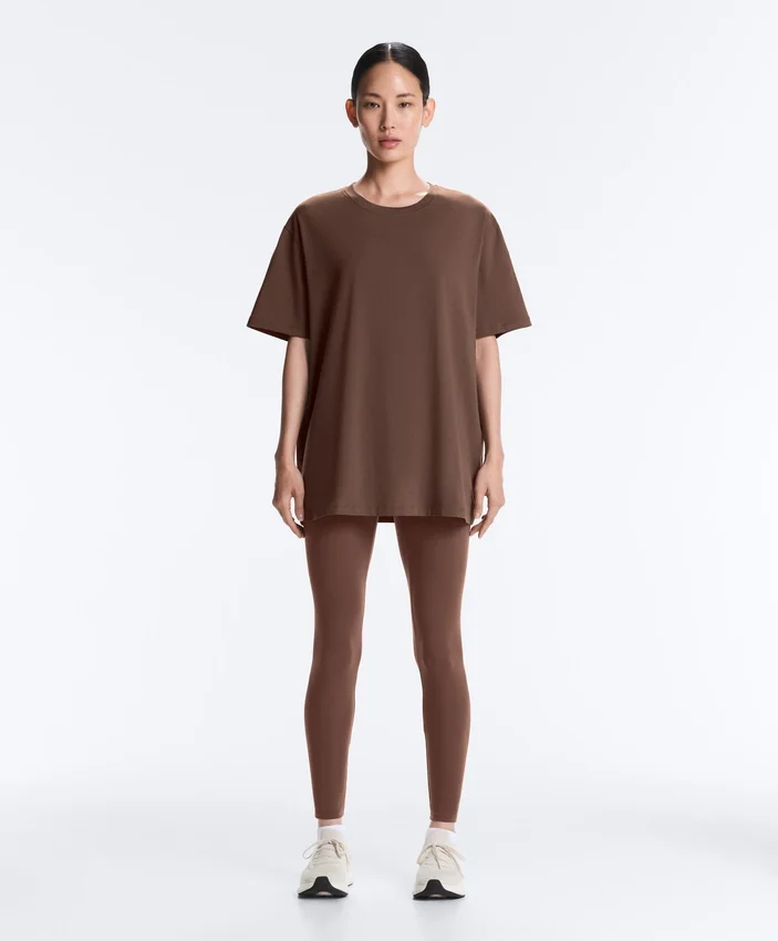 T-shirt oversize à manches courtes en mélange de coton T-shirt oversize à manches courtes en mélange de coton