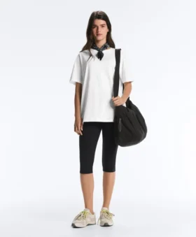 T-shirt oversize à manches courtes en mélange de coton