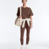 T-shirt oversize à manches courtes en mélange de coton T-shirt oversize à manches courtes en mélange de coton